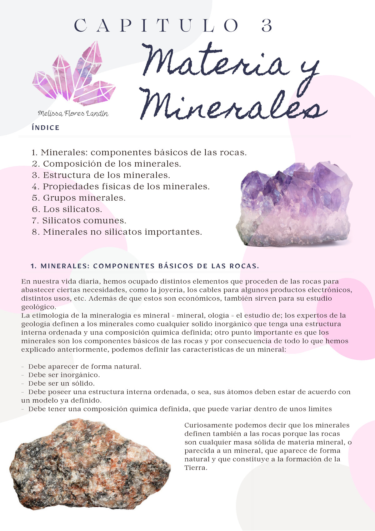 Cap Materia Y Minerales Melissa Flores Landin Minerales