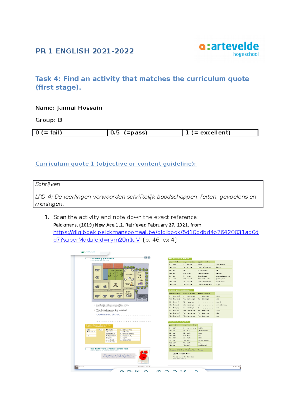 Task4 Curriculum engels praktijk 1 20212022 PR 1 ENGLISH 2021 Task