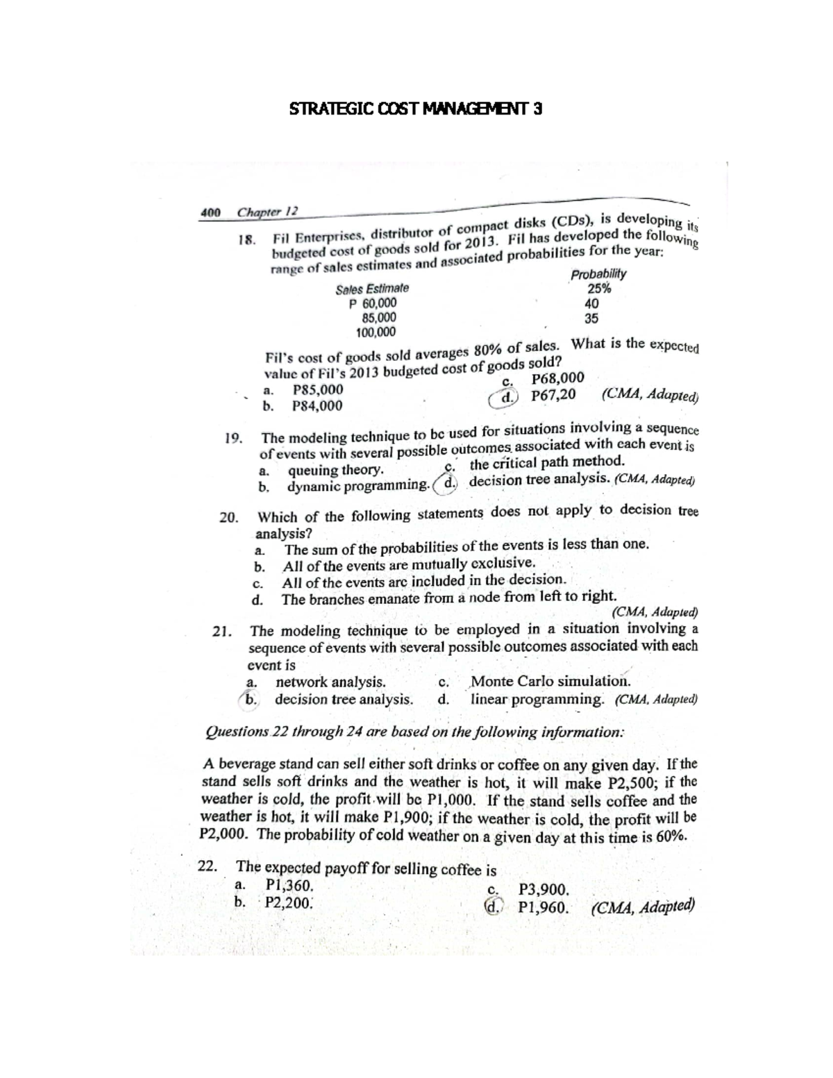 Strategic COST Management 3 - BS Accountancy - STRATEGIC COST ...