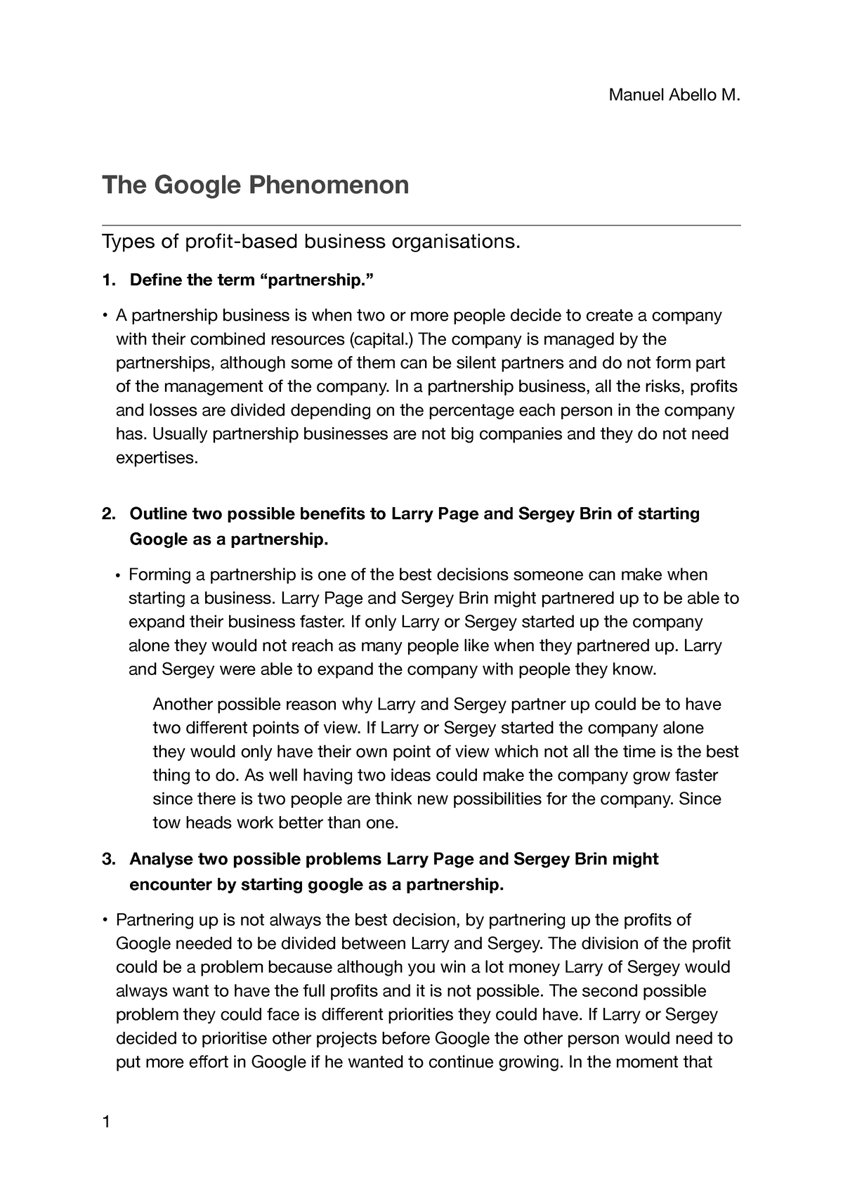 the google phenomenon case study answers