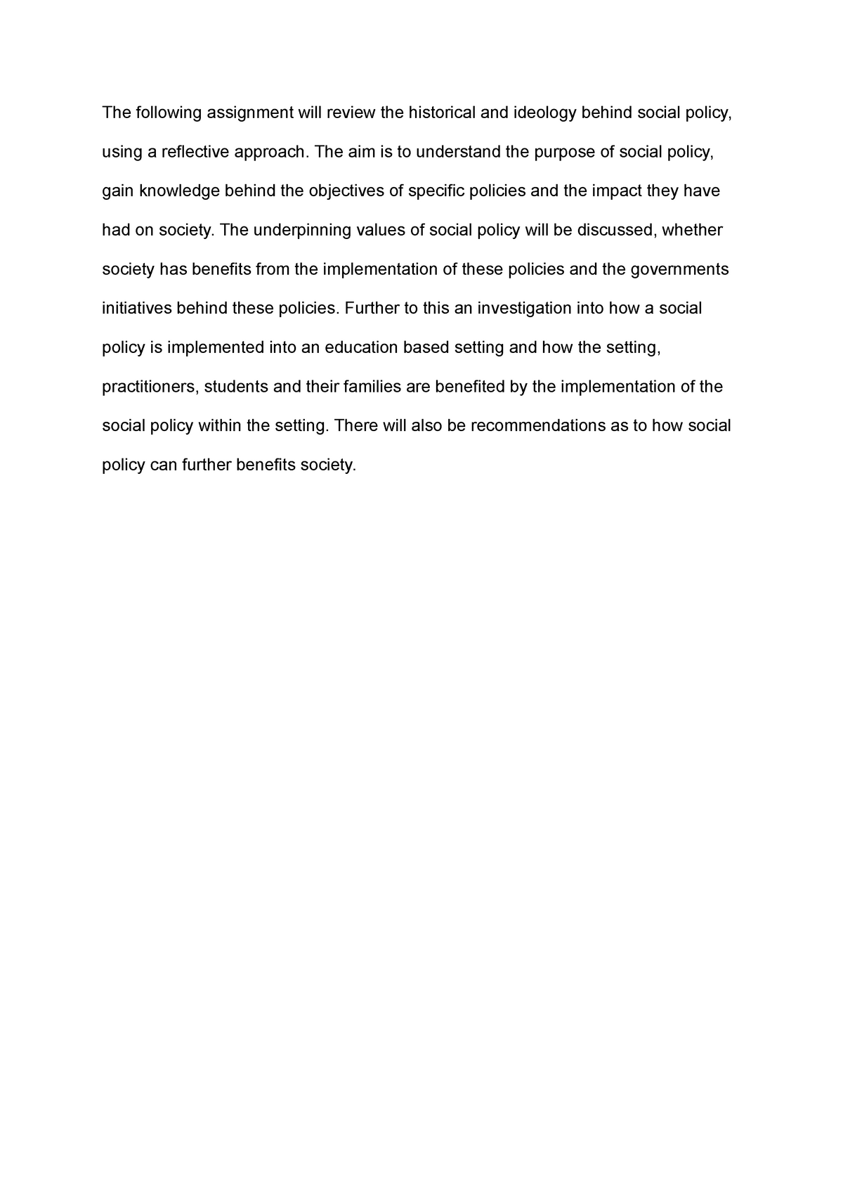 social policy thesis pdf