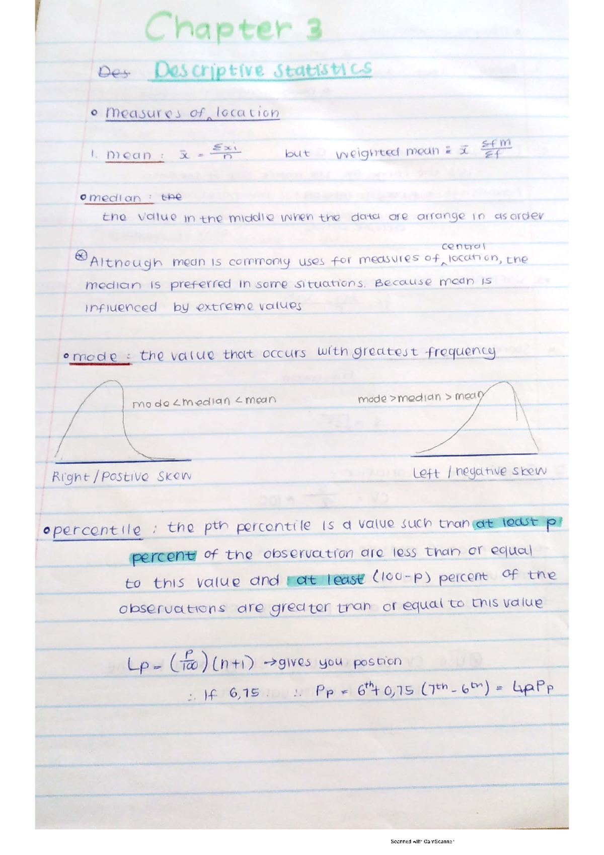 STK Chapter 3 - LECTURE NOTES AND TEXTBOOK SUMMARIES - STK 110 - Studocu