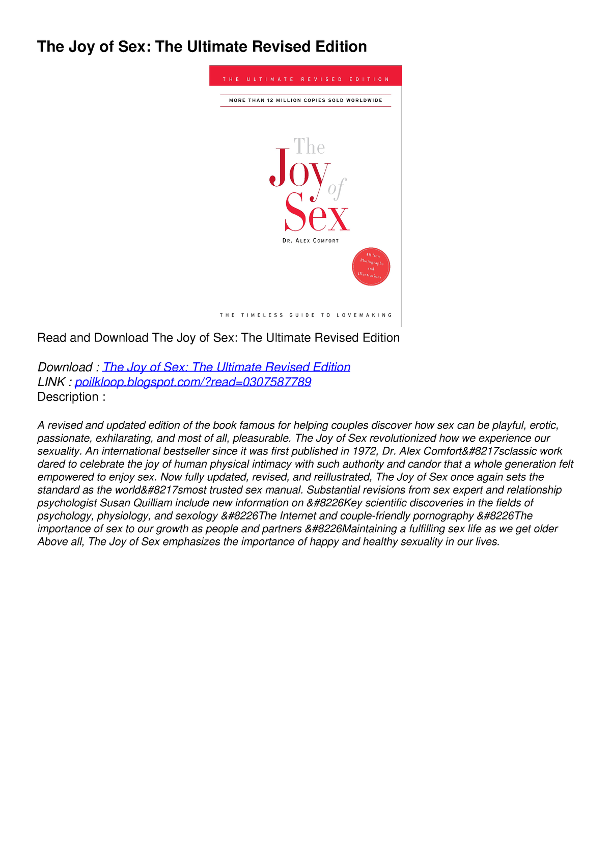Epub Download The Joy Of Sex The Ultimate Revised Edition Download The Joy Of Sex The 5008