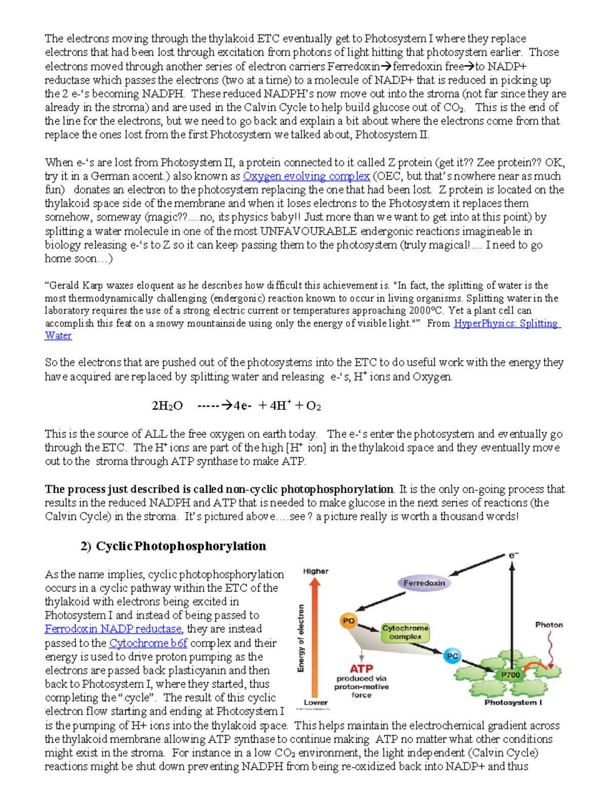 photosynthesis 4 - The electrons moving through the thylakoid ETC ...