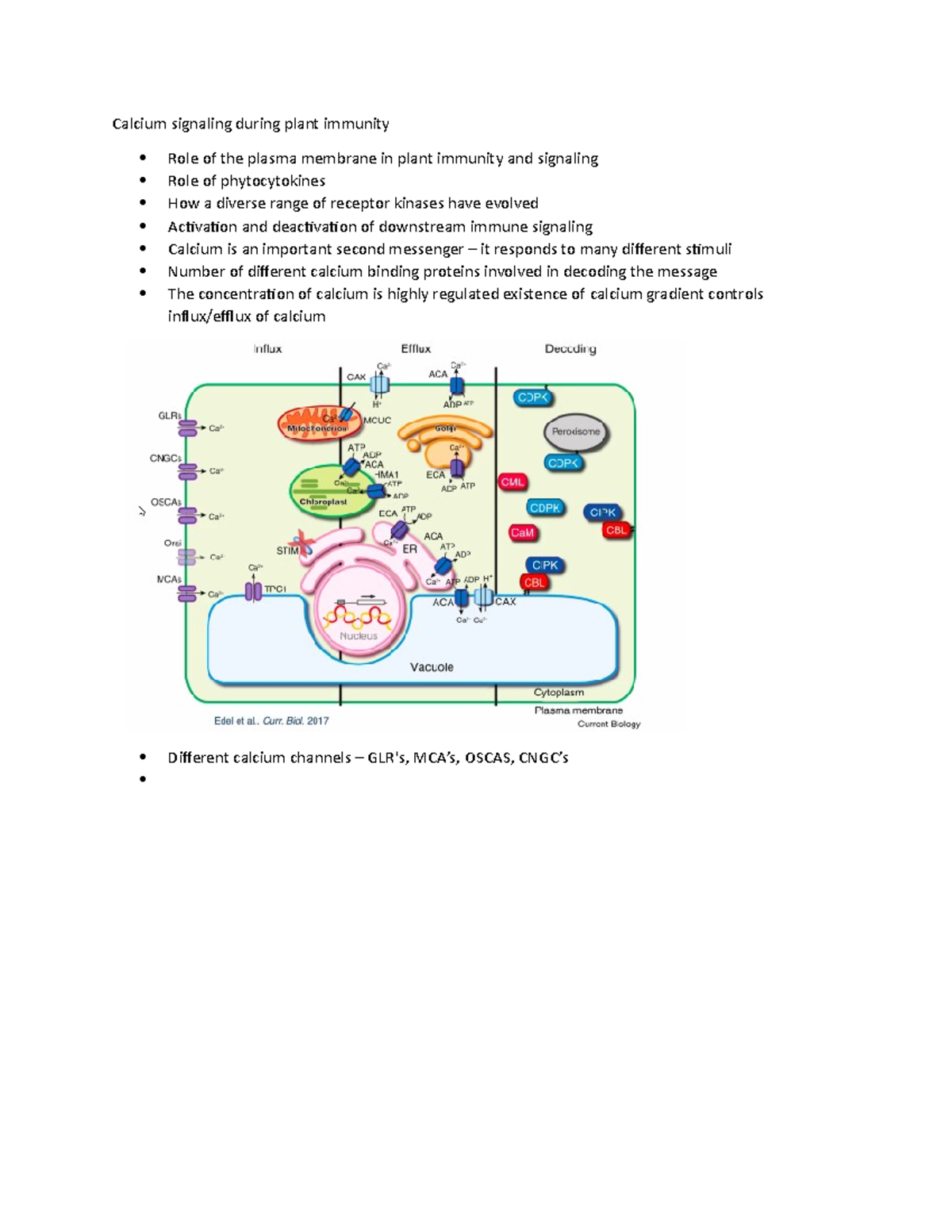 Lecture 18 - calcium signalling in plant immunity - Calcium signaling ...