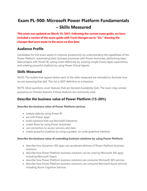 Exam pl 900 microsoft power platform fundamentals skills measured - Exam PL- 900: Microsoft Power - Sns-Brigh10