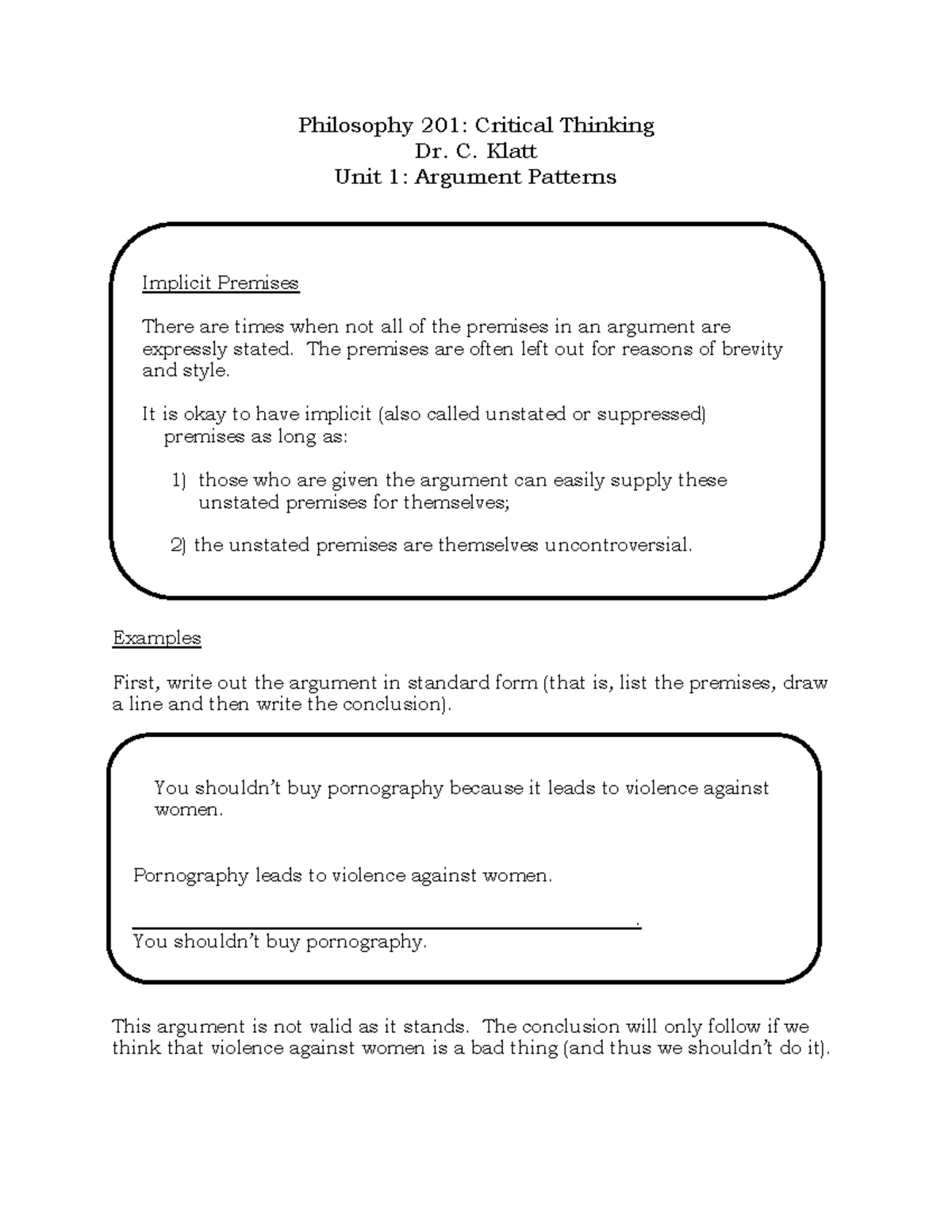 unit-1-argument-patterns-philosophy-201-critical-thinking-dr-c