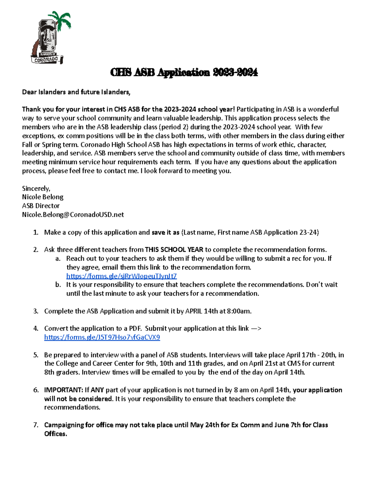 Fichter, Isabella - ASB Application 23-24 - CHS ASB Application 2023 ...