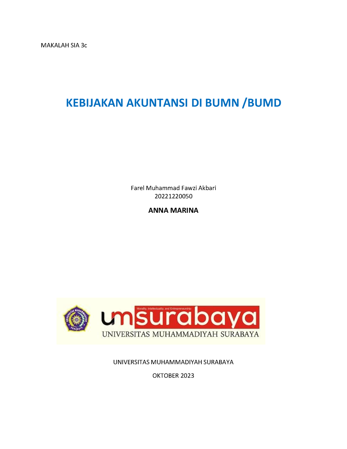 Makalah BUMN-BRI Farel - MAKALAH SIA 3c KEBIJAKAN AKUNTANSI DI BUMN ...