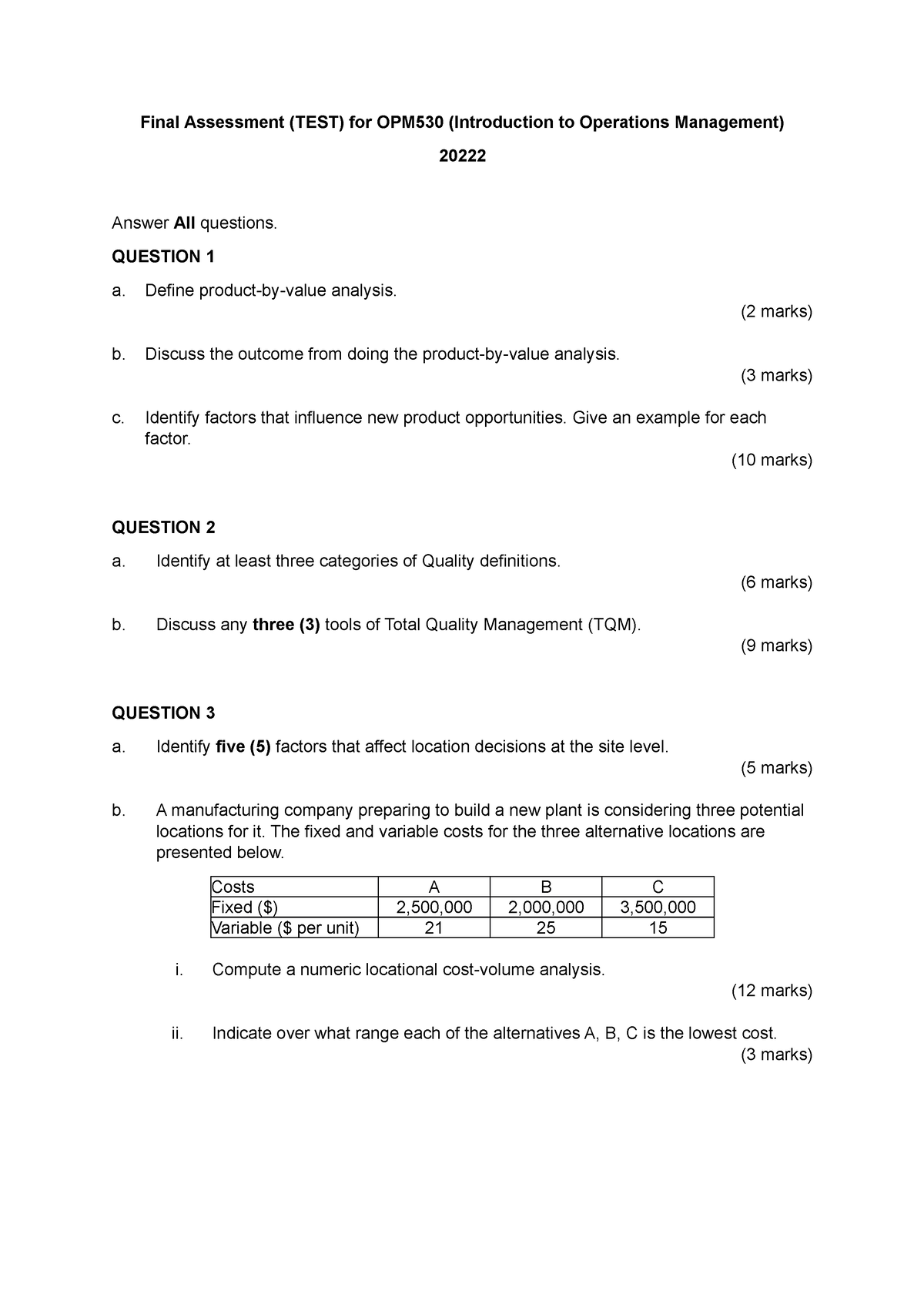 question-final-assessment-opm530-20222-final-assessment-test-for