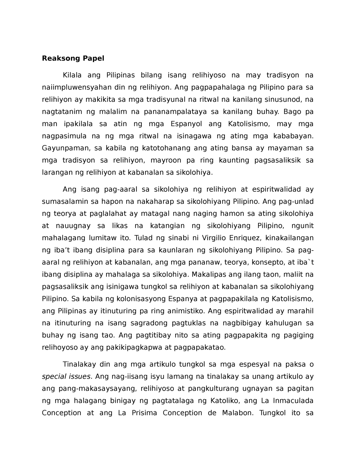 term paper in tagalog example