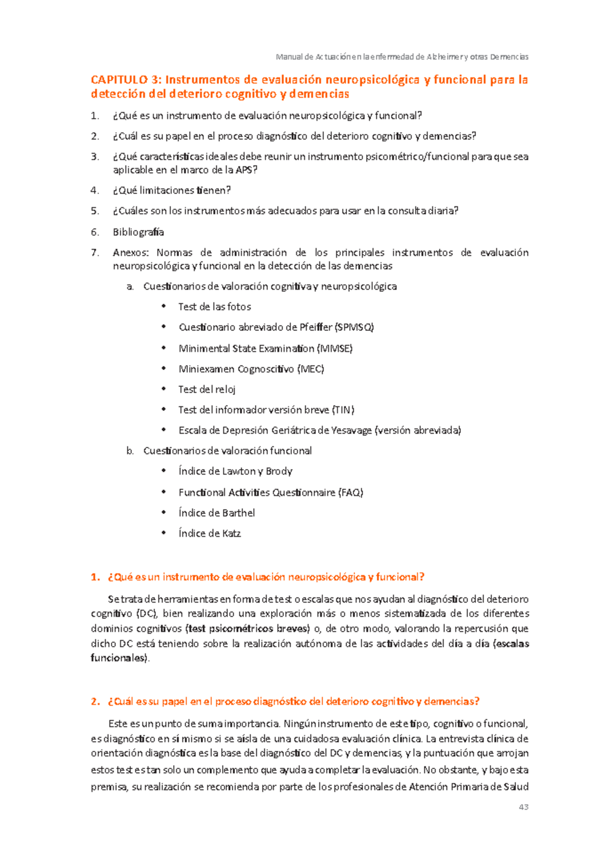 Cap3 - capitulo 3 - Manual de Actuación en la enfermedad de Alzheimer y ...