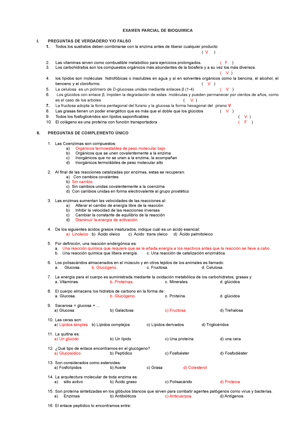 357919054 Examen Parcial De Bioquimica 2 - EXAMEN PARCIAL DE BIOQUIMICA ...