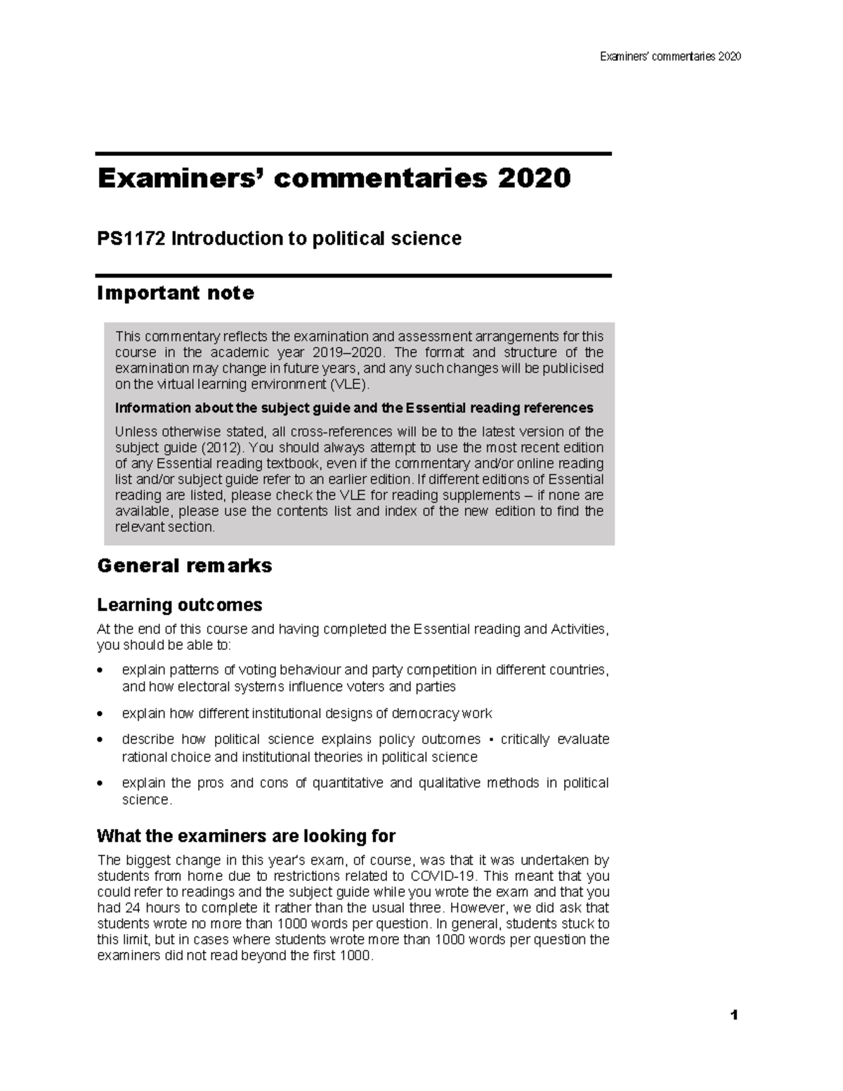 essays from examiners 2020 pdf