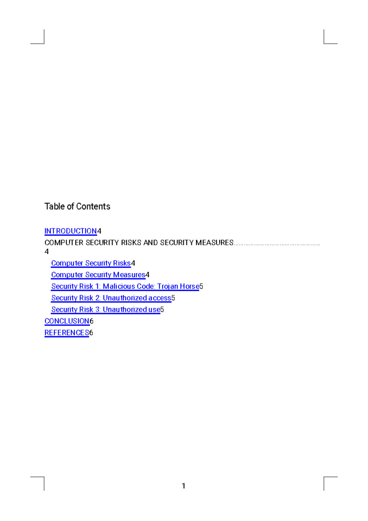 Computer ethics and security 3 - Table of Contents INTRODUCTION4 ...