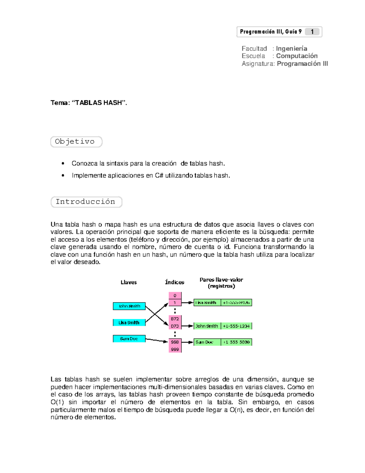 Guia9Prog III Implemente aplicaciones en C utilizando tablas hash