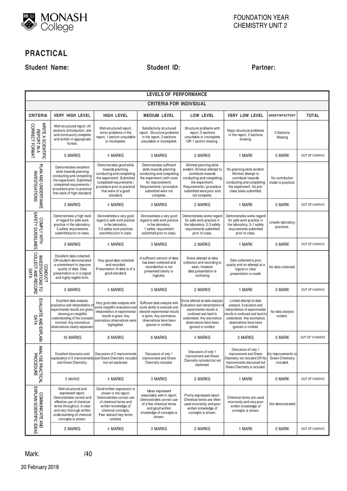 Rubric Practical MUF0042-11 - Strength Of Materials - Kuniv - Studocu