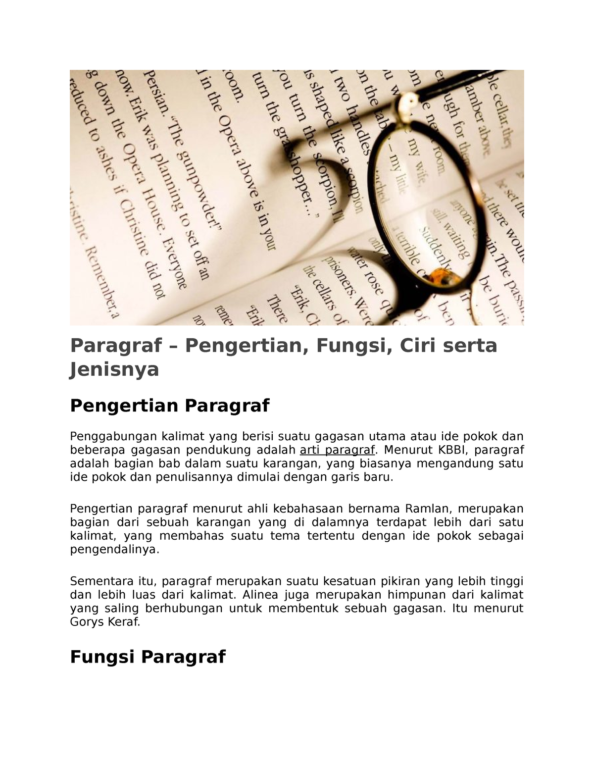 Paragraf Pengertian Fungsi Ciri Serta Jenisnya Paragraf Pengertian Fungsi Ciri Serta 0211