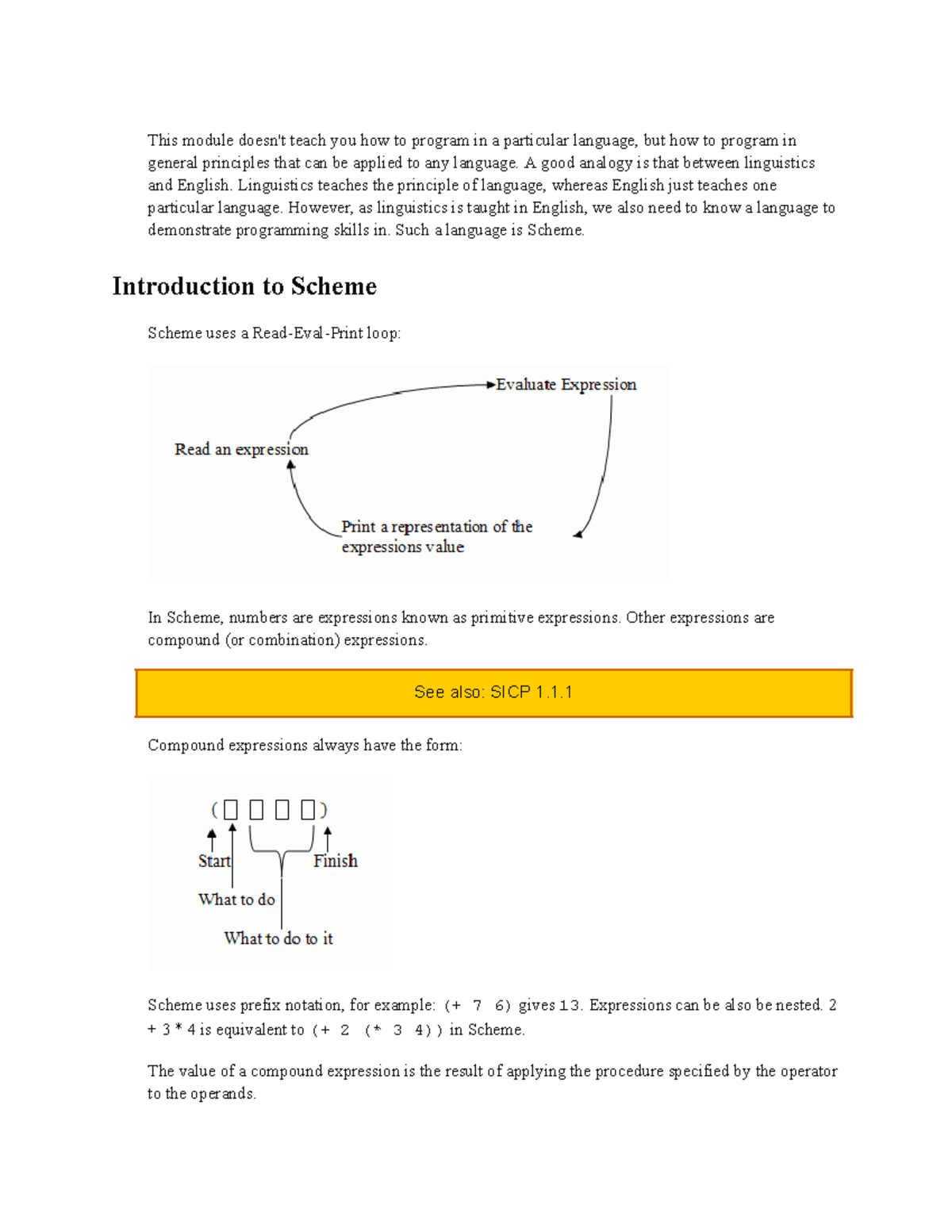 Principles of Programming - This module doesn't teach you how to ...
