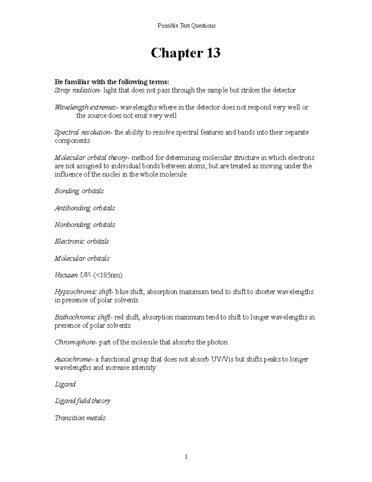 Study Guide Test 2 updated 1 11 18 Chapter 13 Be Familiar With The study-guide-test-2-updated-1-11-18-chapter-13-be-familiar-with-the