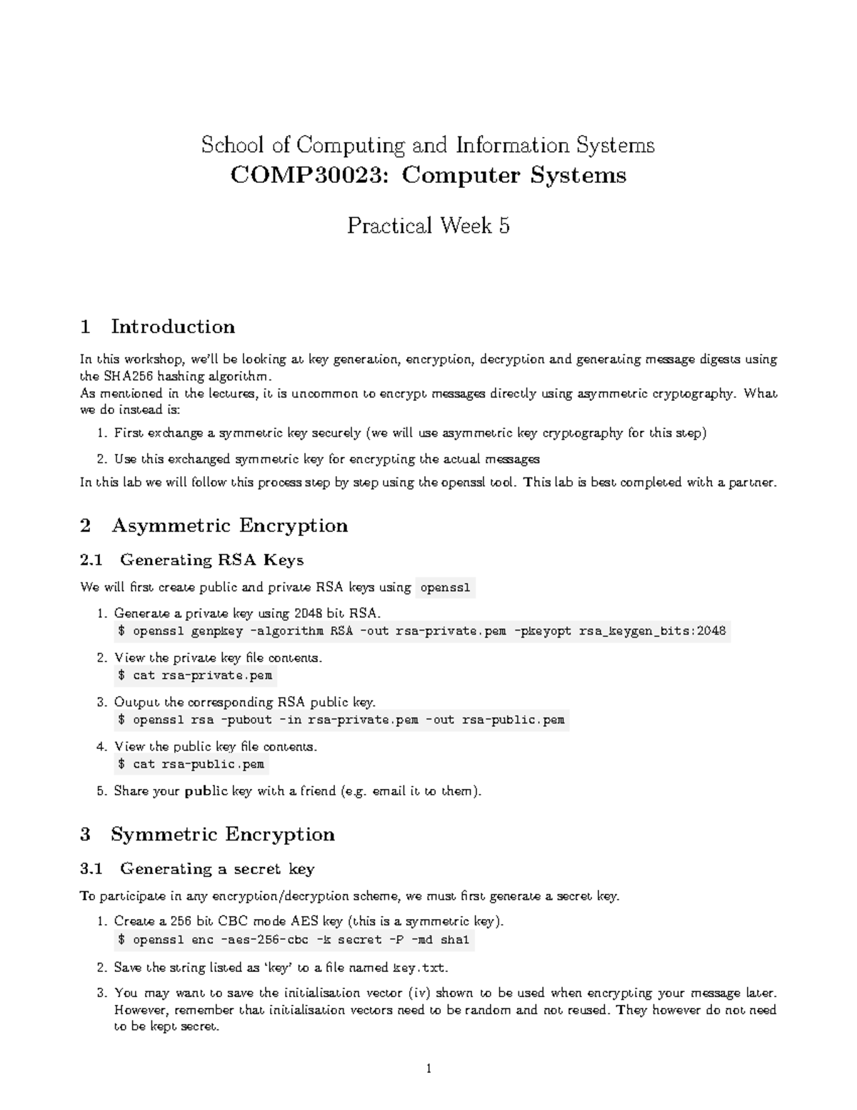 Lab5-cryptography - Lab5-cryptography - School Of Computing And ...