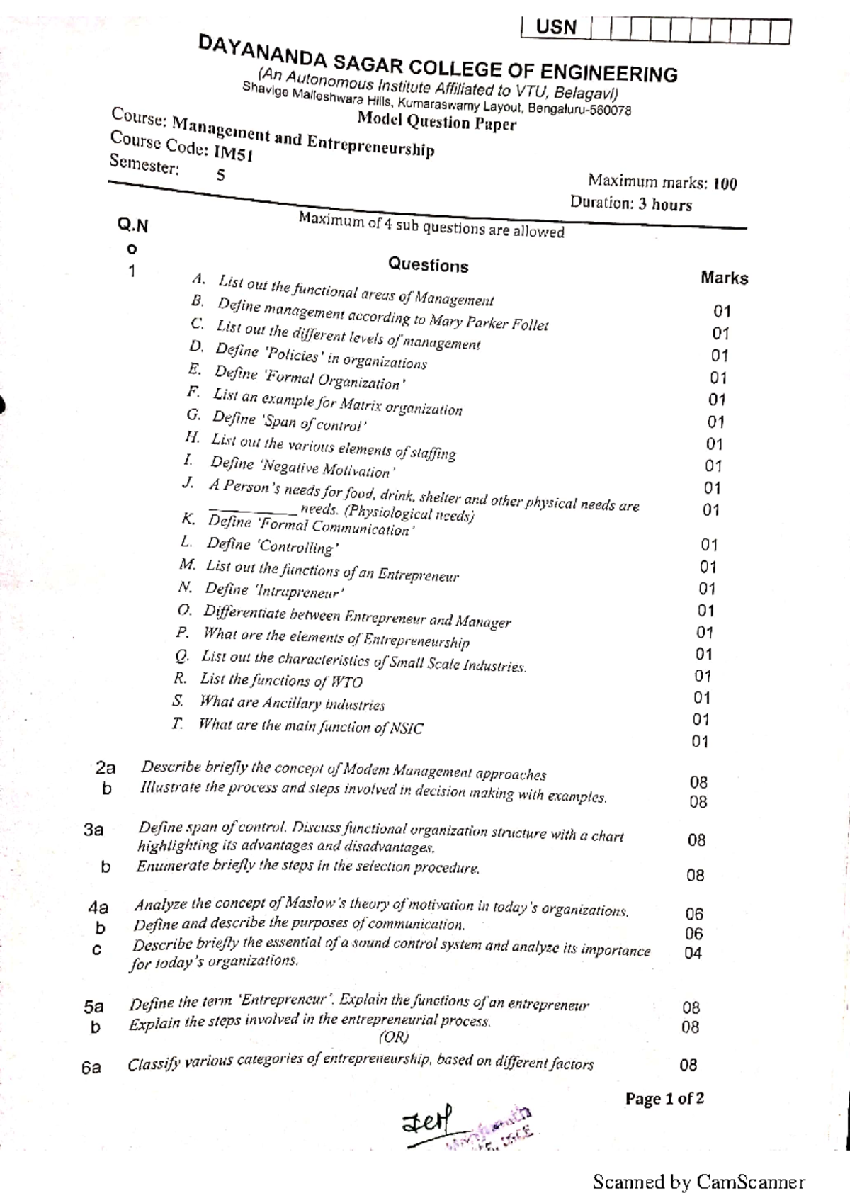 Previous Year Papers - Entrepreneurship Development - Studocu