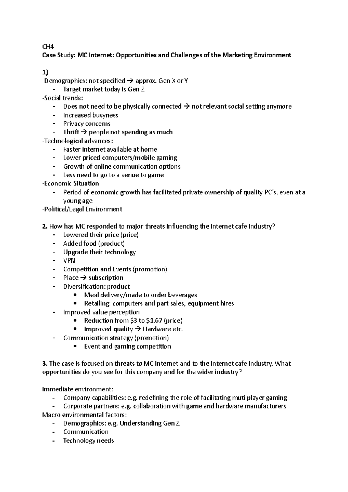Case Studies - CH Case Study: MC Internet: Opportunities and Challenges ...