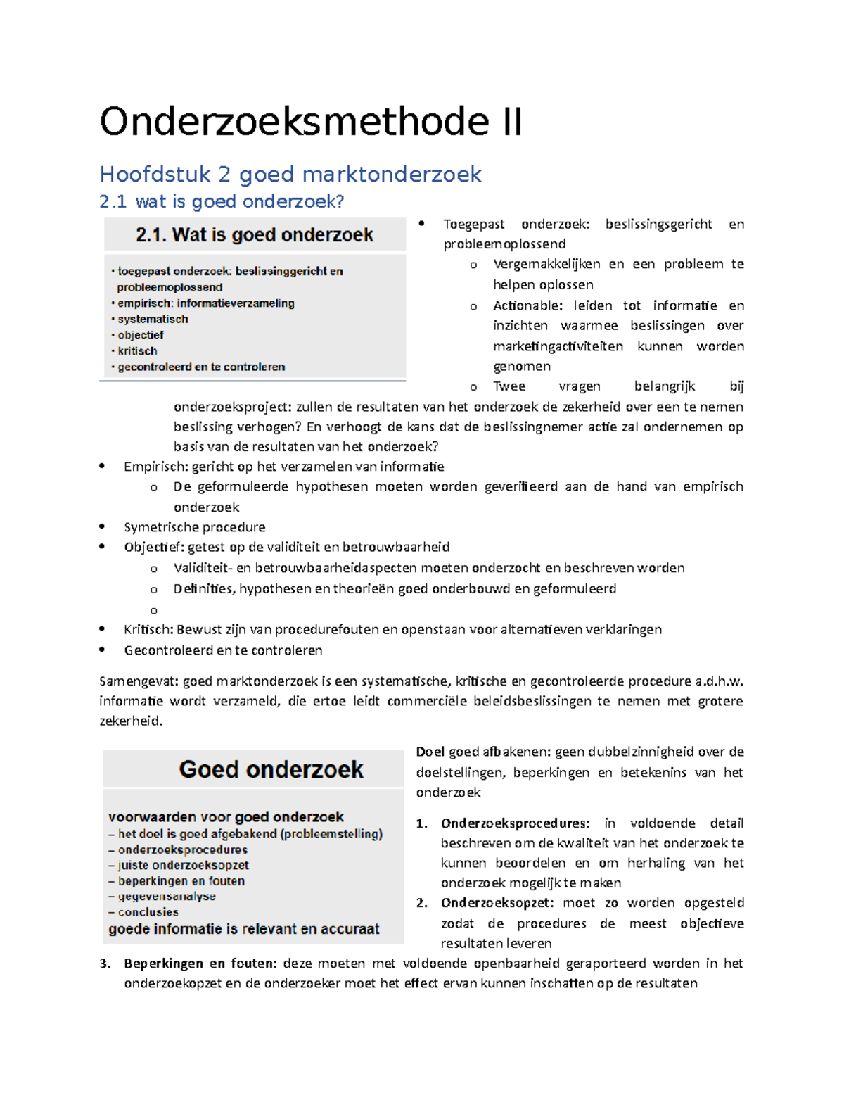 Onderzoeksmethode II Samenvatting - Onderzoeksmethode II Hoofdstuk 2 ...