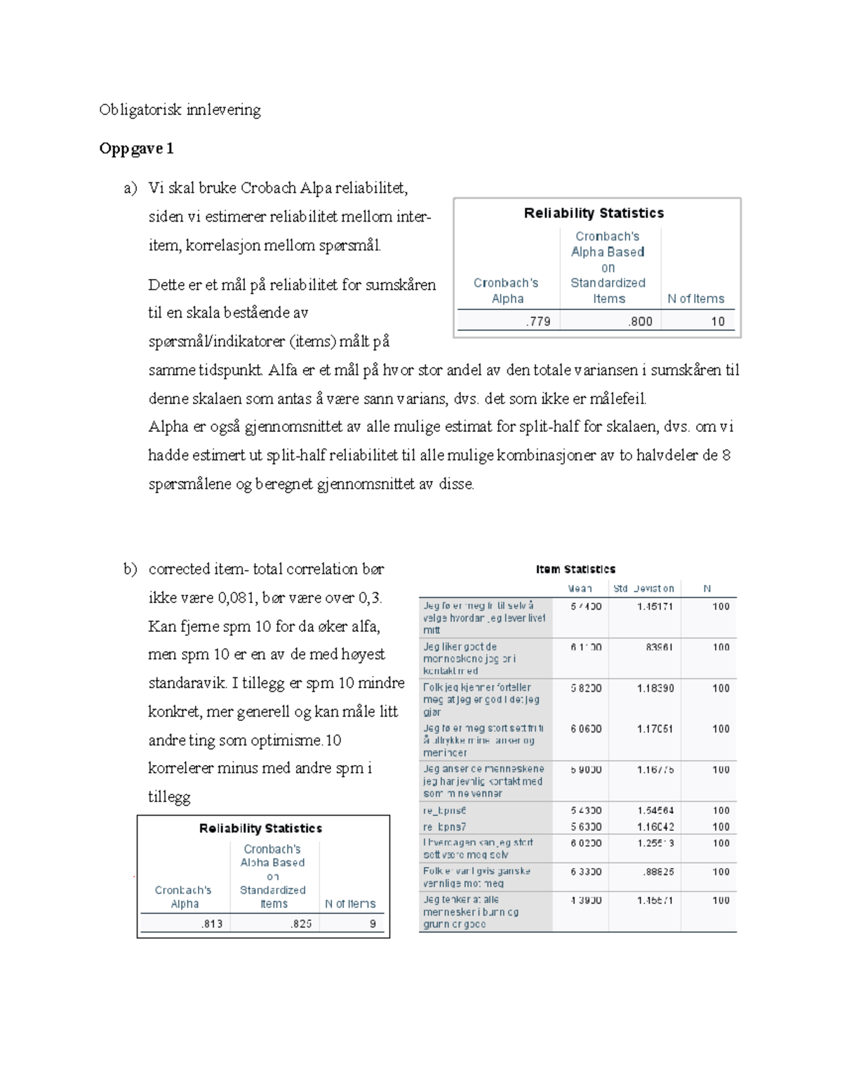 Obligatorisk Innlevering - Obligatorisk Innlevering Oppgave 1 A) Vi ...