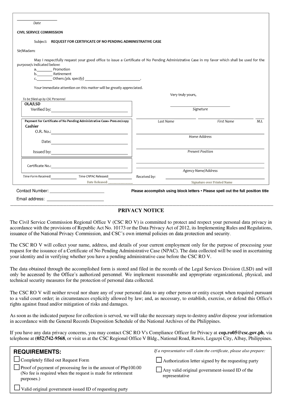 NPAC Request Form v. 2 - doc - Contact Number ...