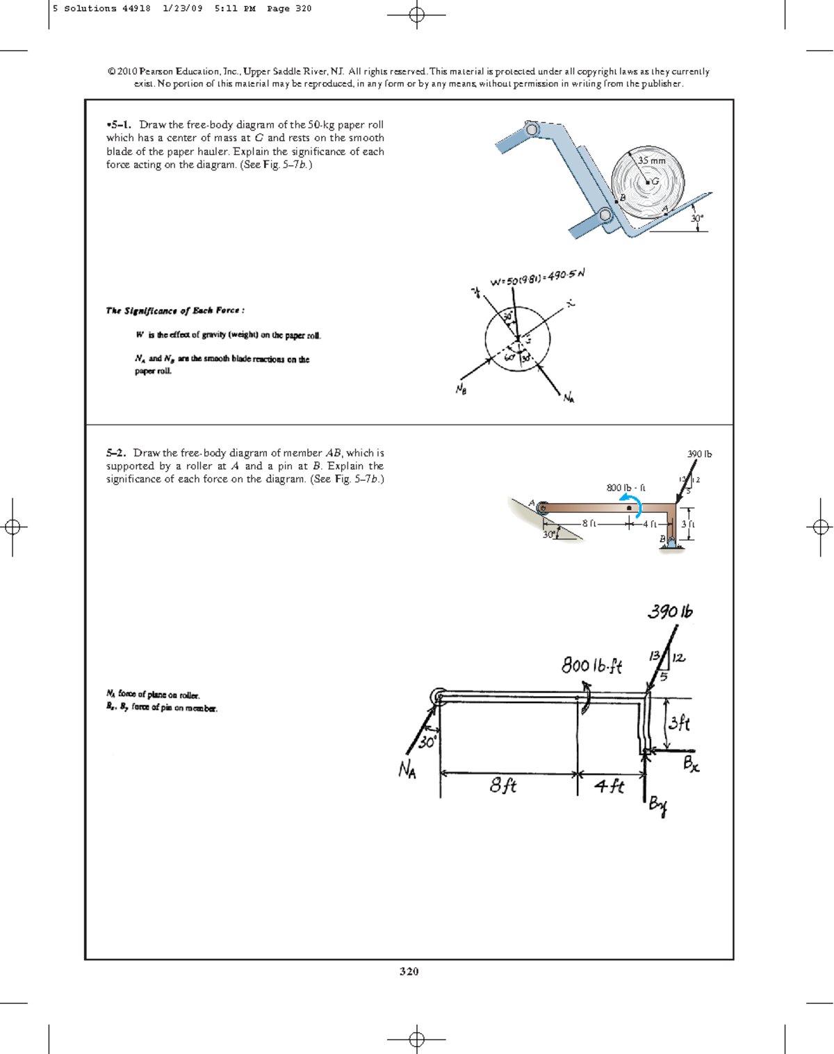 Chapter 5 - Solucionario Hibbeler - © 2010 Pearson Education, Inc ...