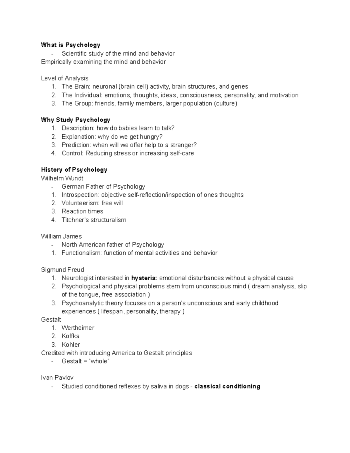 Psychology Midterm - summary of chapter 1&2 - What is Psychology ...
