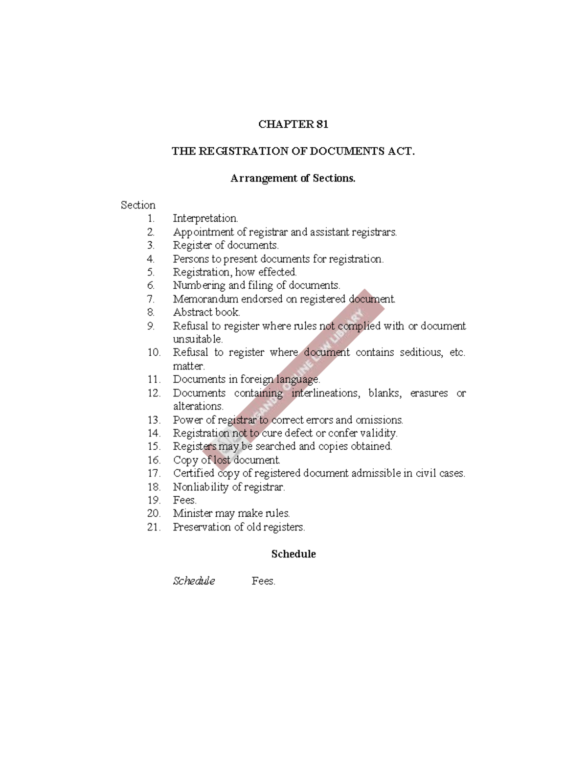 Chapter 81 the registration of documents act CHAPTER 81 THE