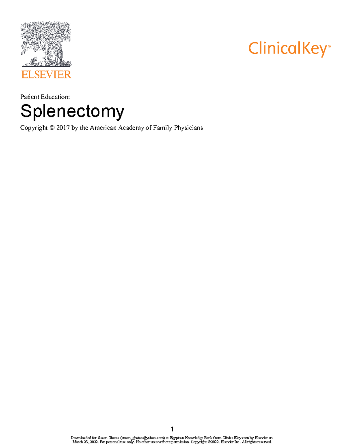 Patient Education - 2022-03-23T104915 - Patient Education: Splenectomy ...