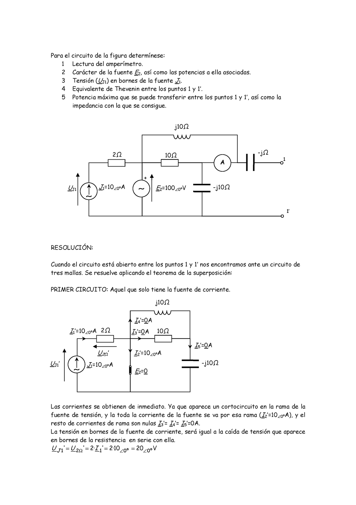 Ca 5 Apunte De La Materia De Circuitos Eléctricos Para El Circuito De La Figura Determínese 1597