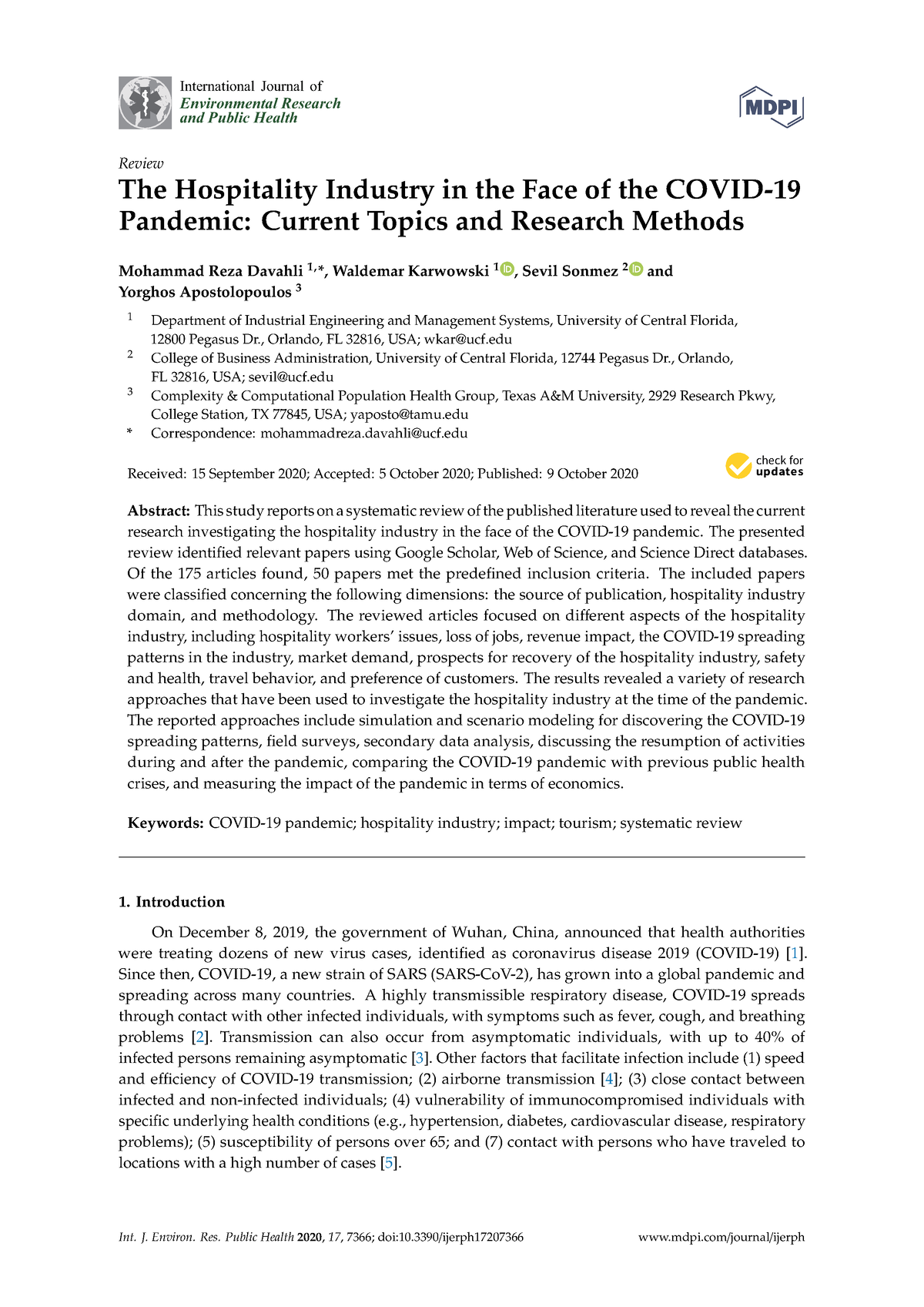 What Is The International Journal Of Environmental Research And Public Health