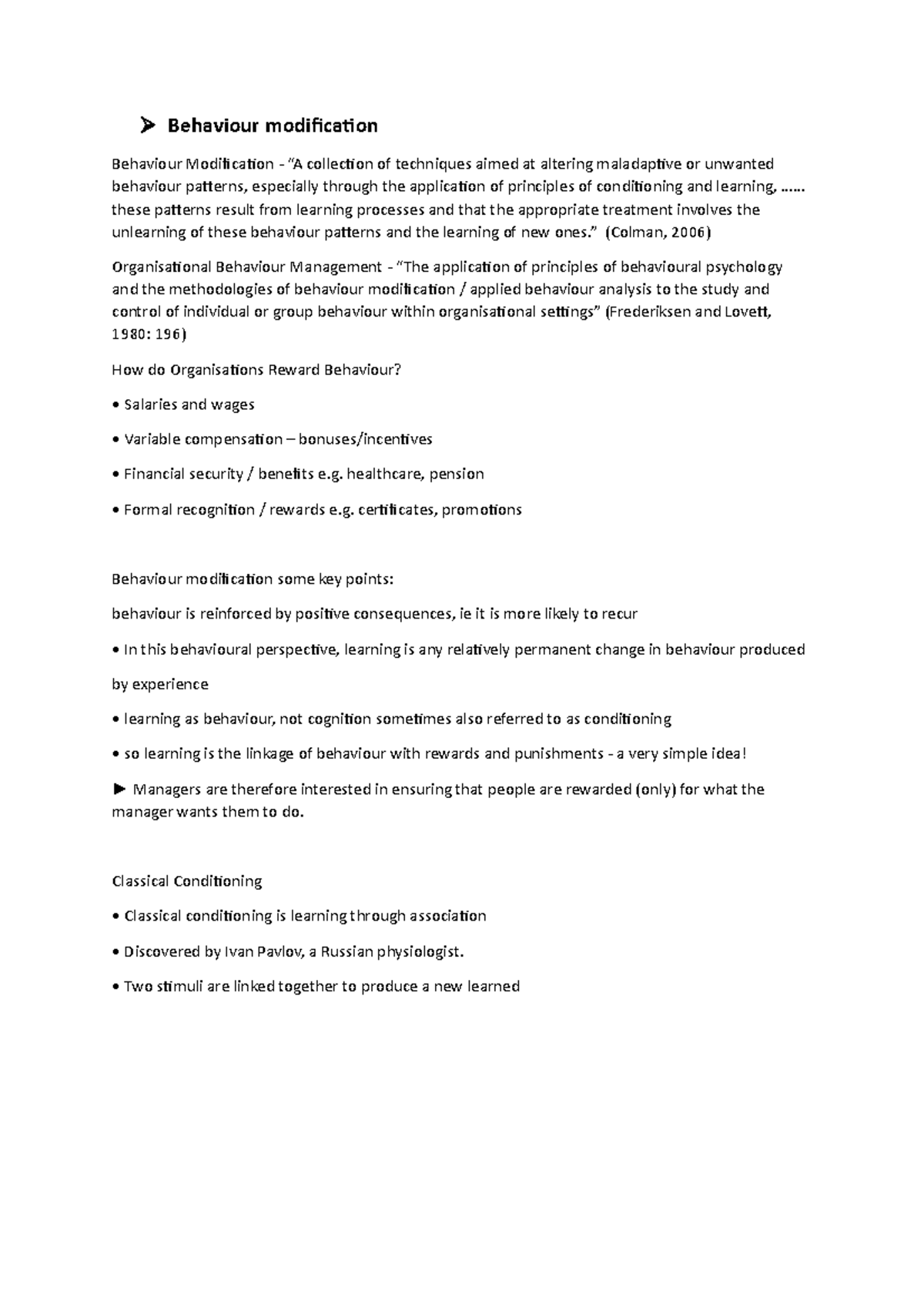 Behaviour modification topic 4 - Behaviour modiicaion Behaviour ...