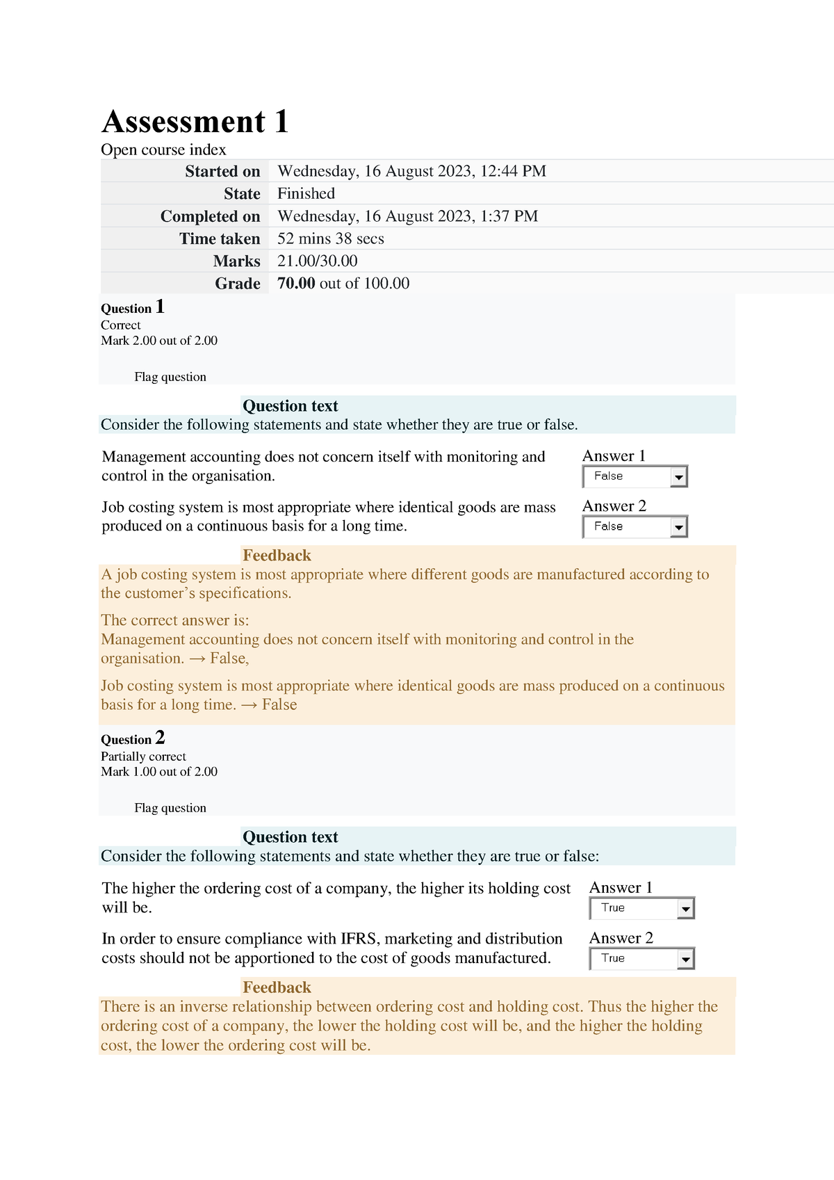 MAC1501 Assignment 1 - Assessment 1 Open Course Index Started On ...