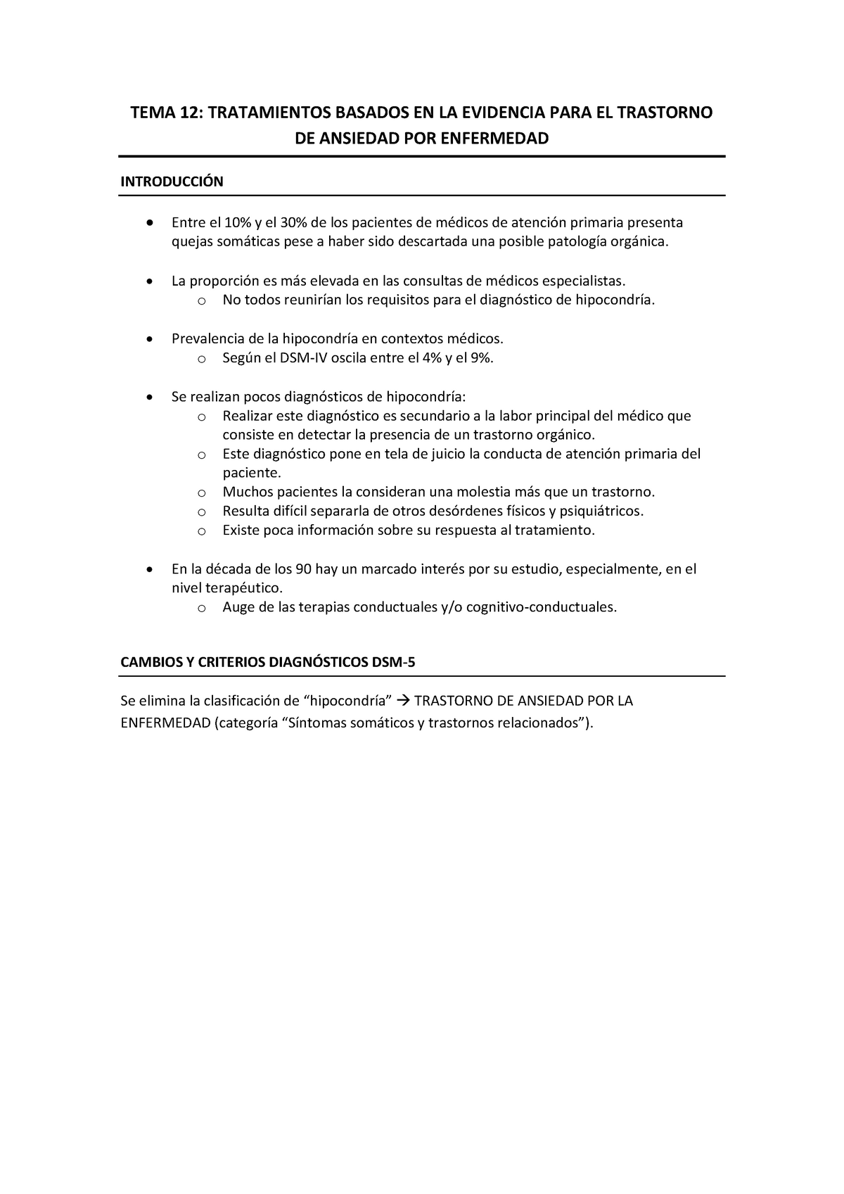 TEMA 12 Clinica - Apuntes 12 - TEMA 12: TRATAMIENTOS BASADOS EN LA ...