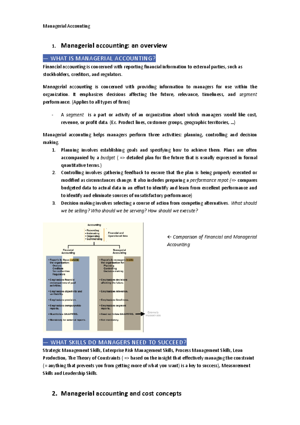 research paper about managerial accounting