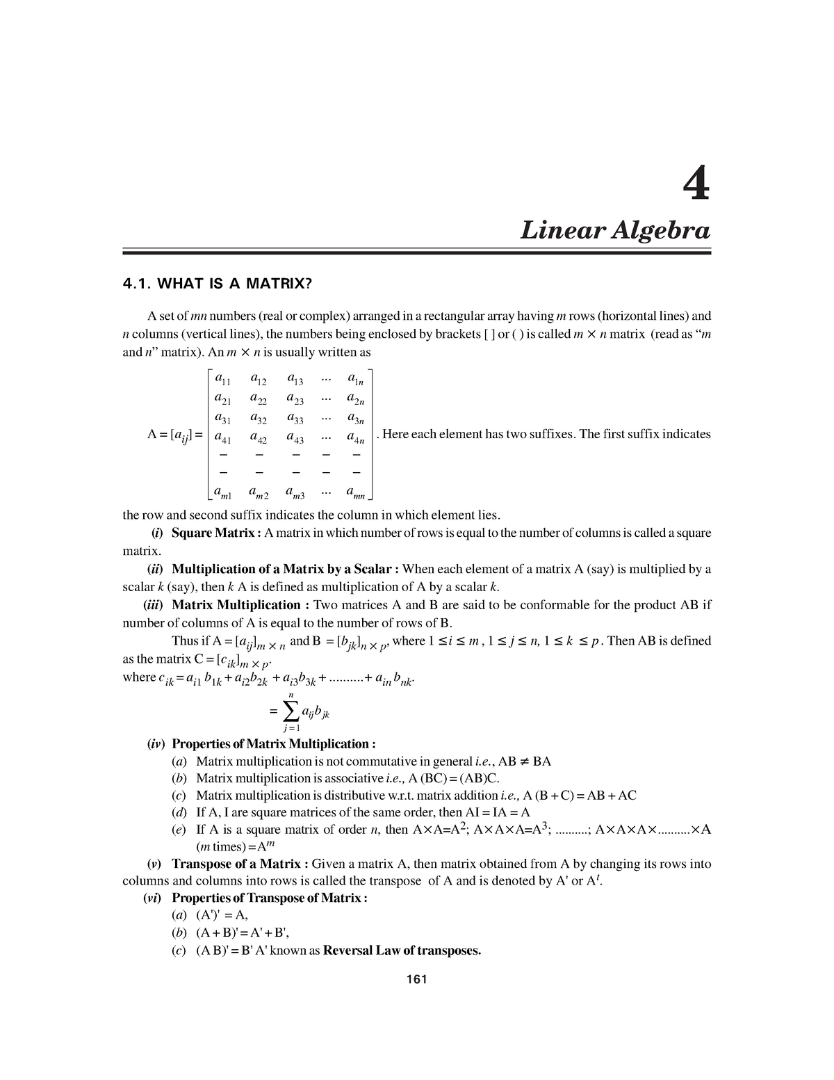 Engineering Mathematics-4 - LINEAR ALGEBRA - 161 4 Linear Algebra 4 ...