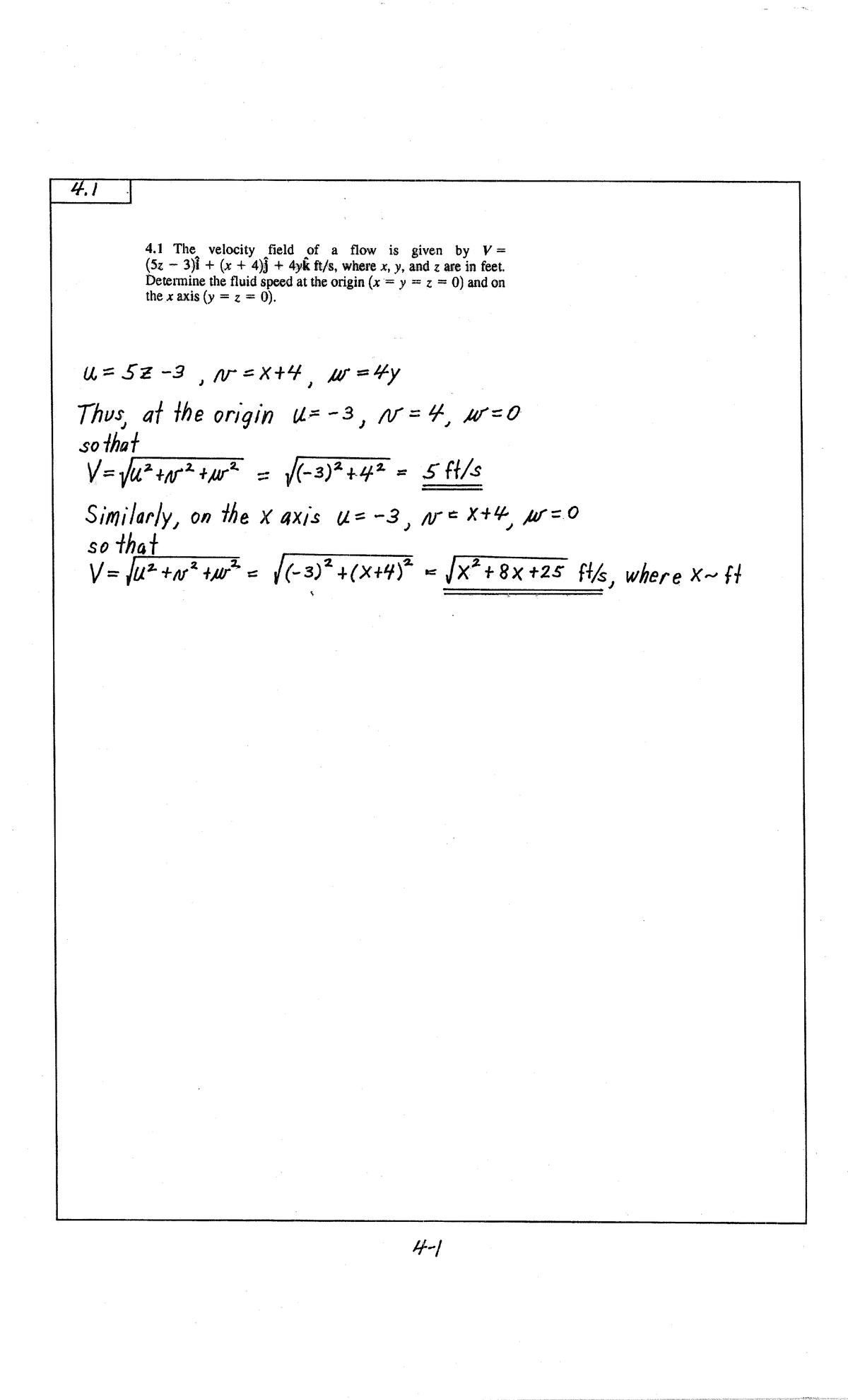 4 Fluid Kinematics Fluid Mechanics I Studocu