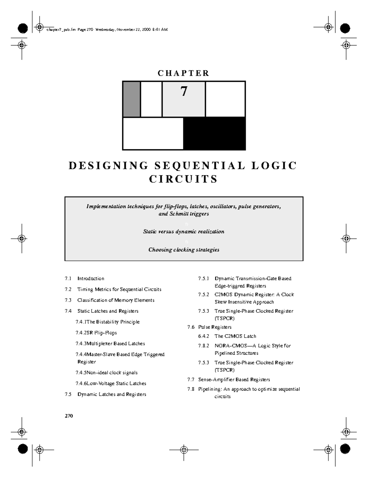 Chapter 7 VLSI Static Latches and Register & Dynamic Register Full