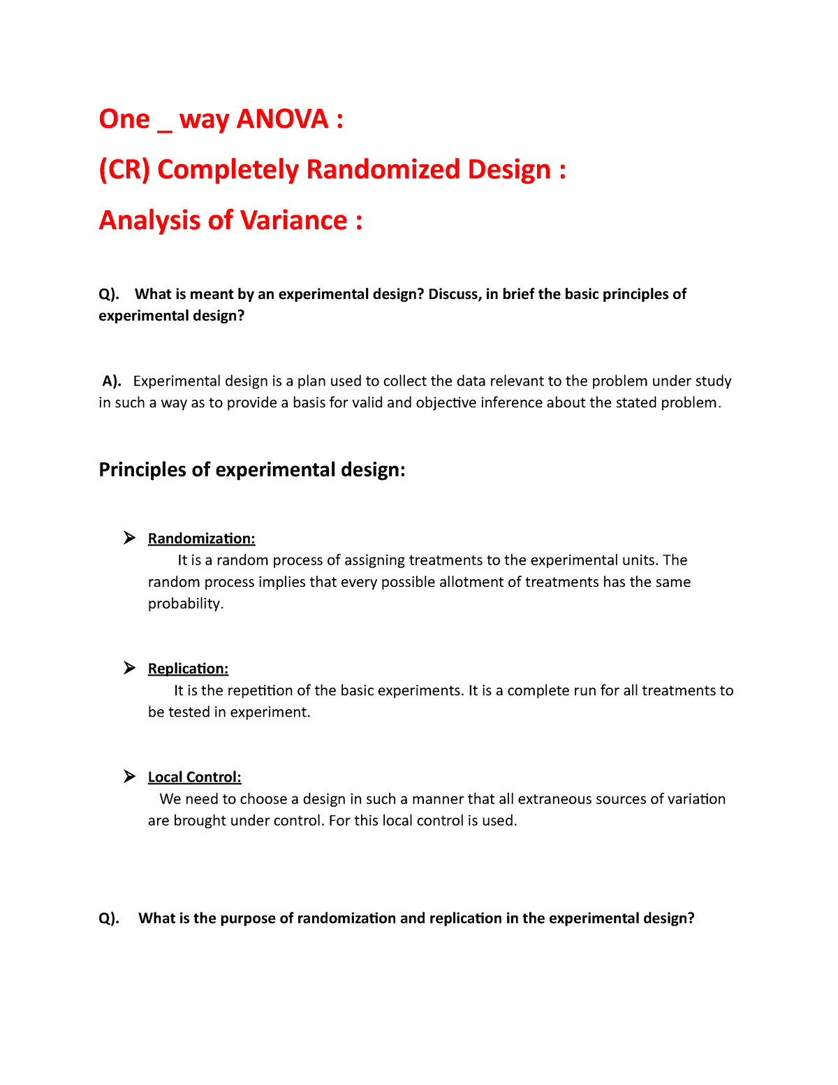 one way analysis of variance research paper