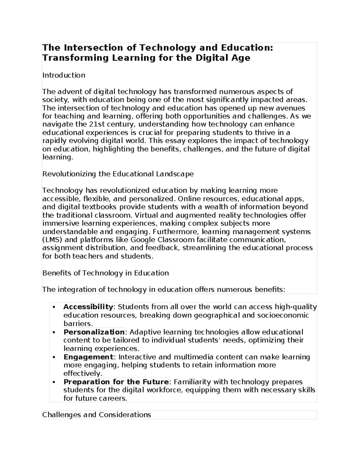 The intersection of technology and education - The Intersection of ...