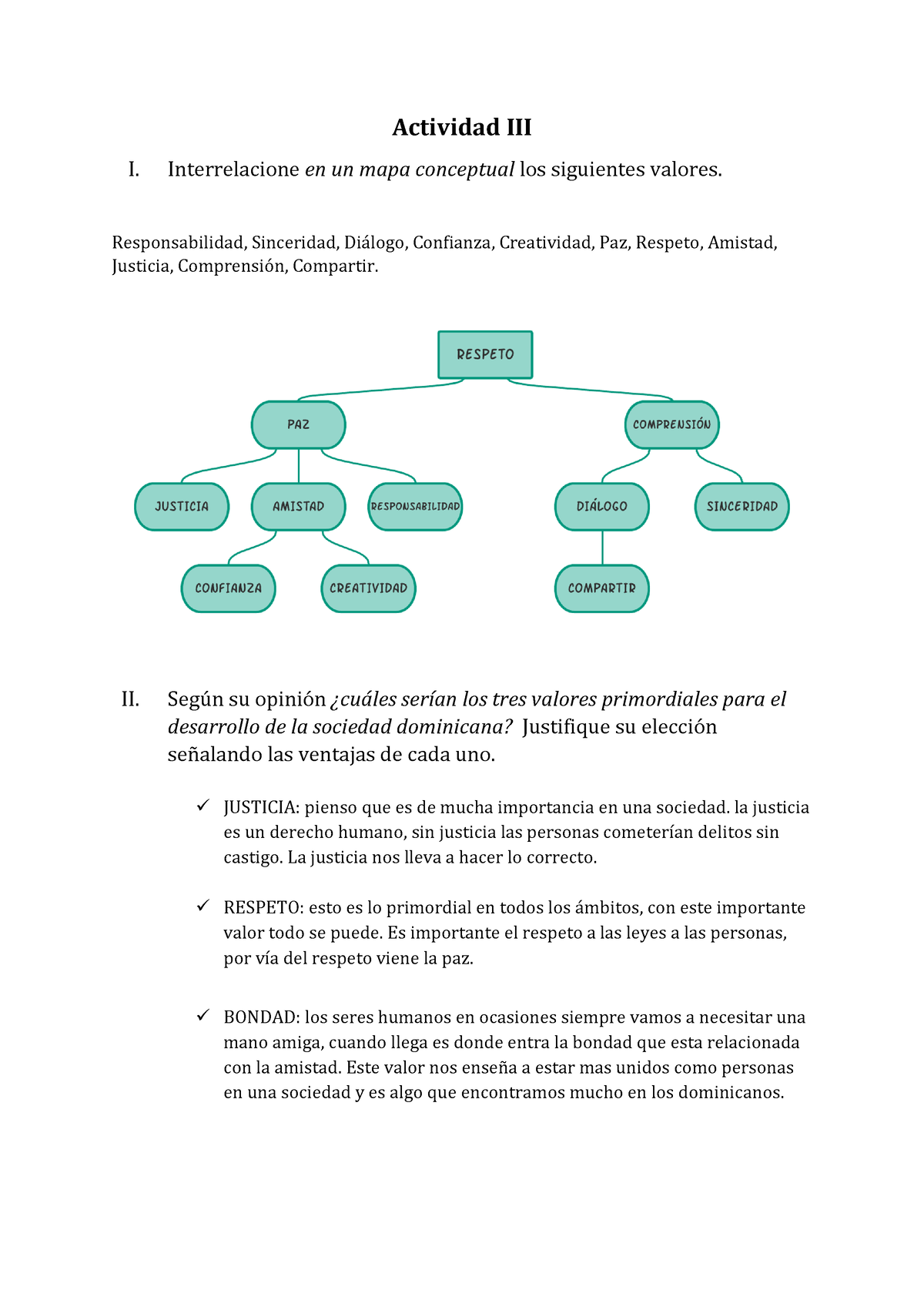 Etica act modulo lll - 3n32krn3rm - Actividad III I. Interrelacione en un  mapa conceptual los - Studocu