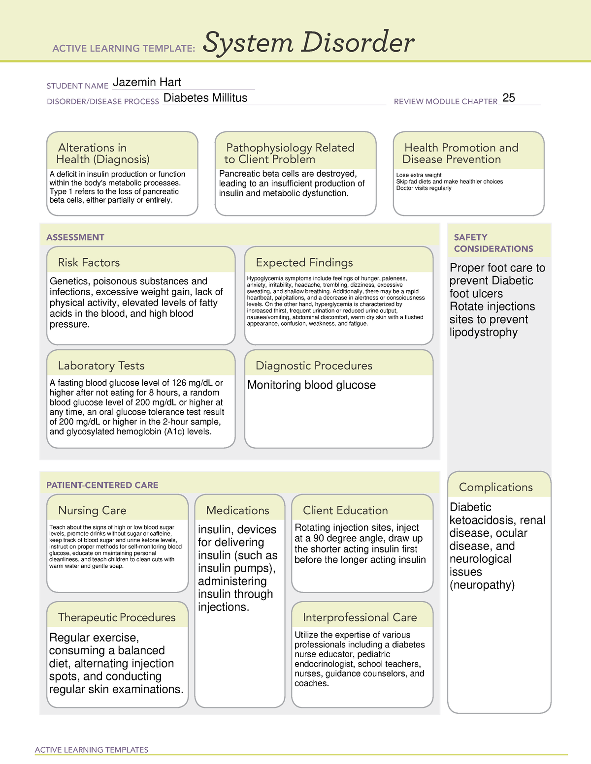 System Disorder 2 - assignment - ACTIVE LEARNING TEMPLATES System ...