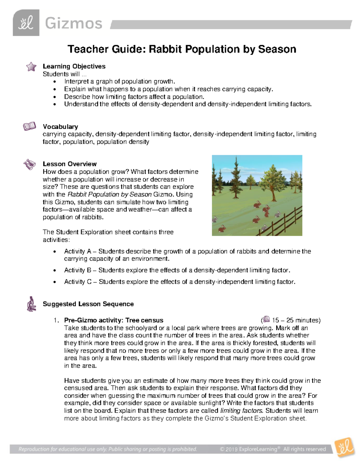 Teacher Guide: Rabbit Population Season - Studocu