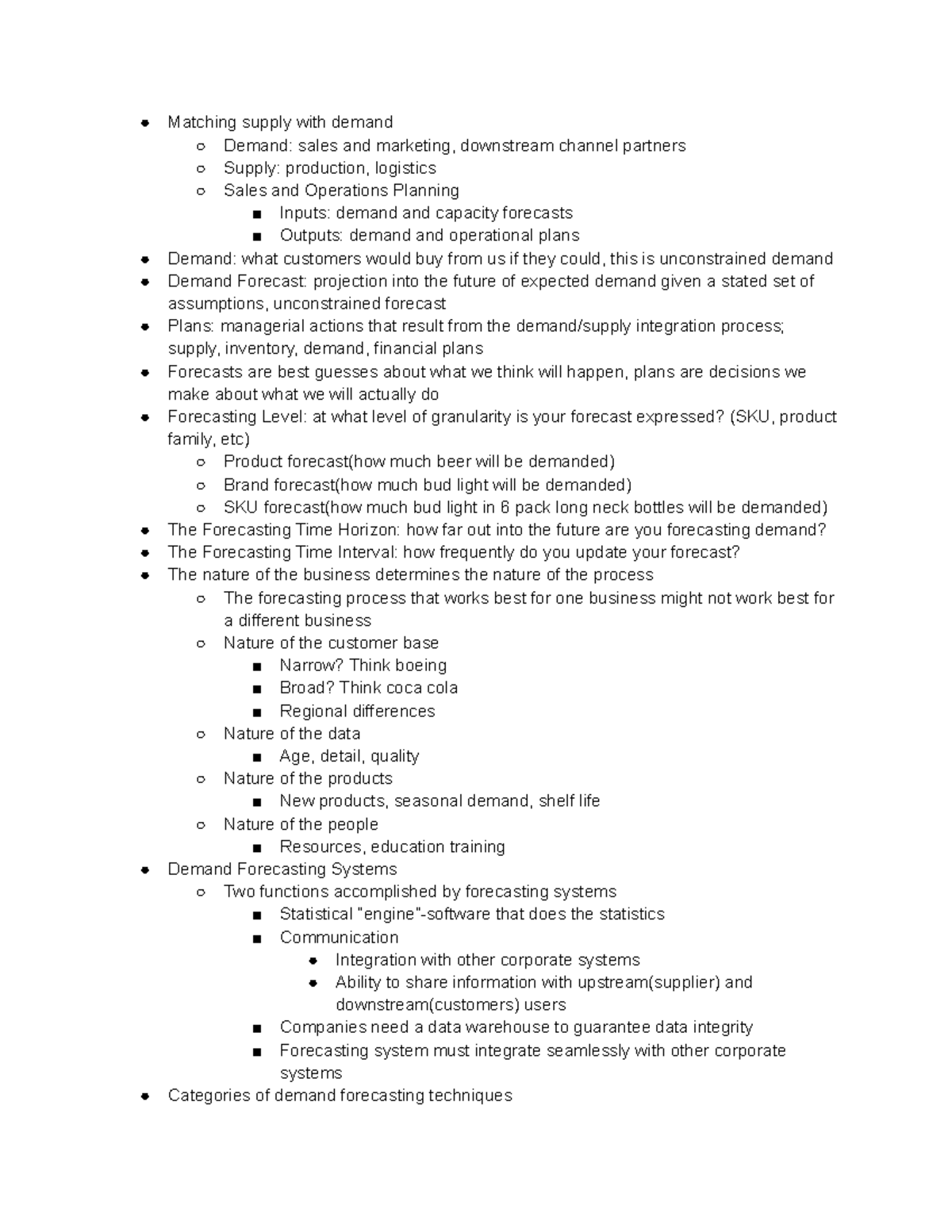 BUAD332-Demand and Supply Integration - Matching supply with demand ...