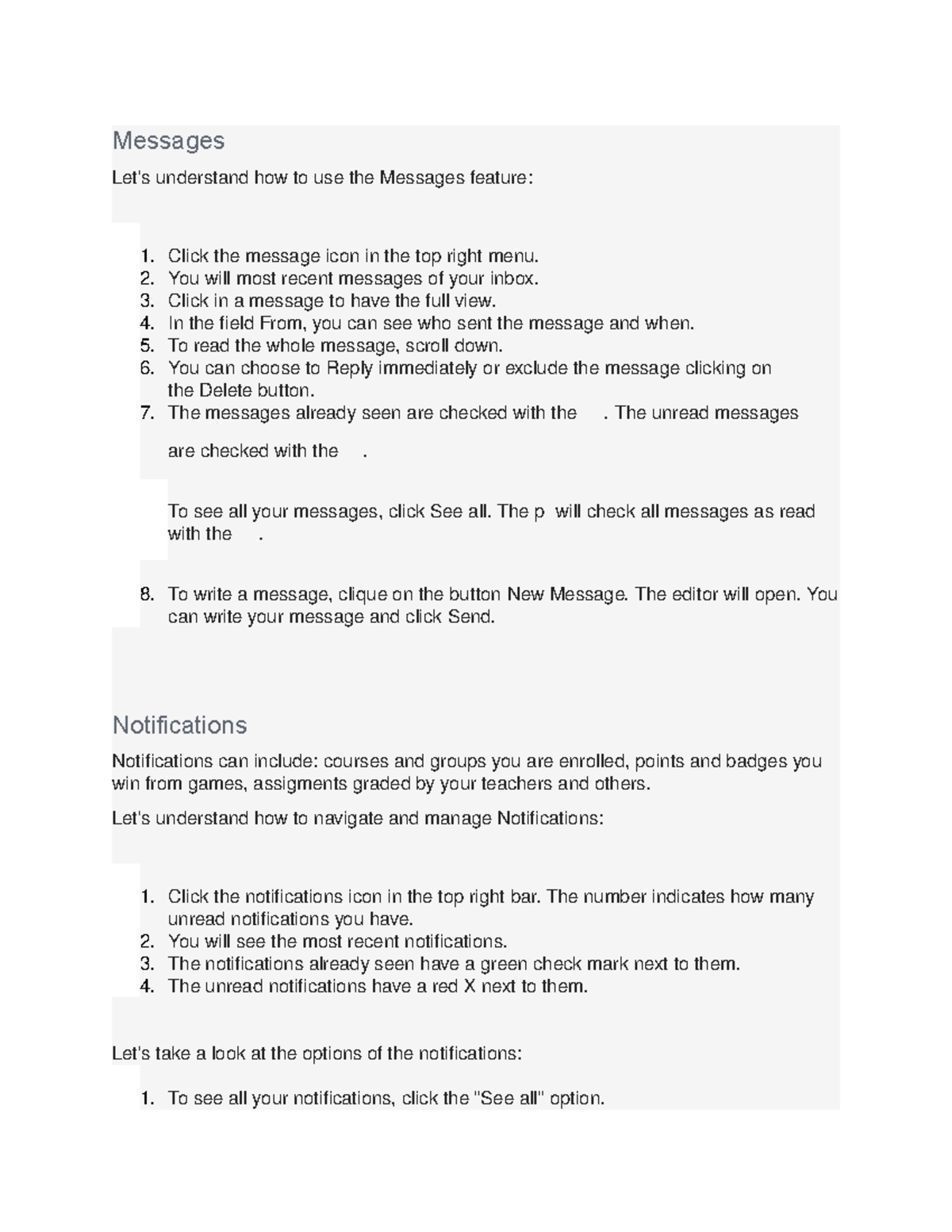 Messages - Lecture notes 1 - Messages Let's understand how to use the ...